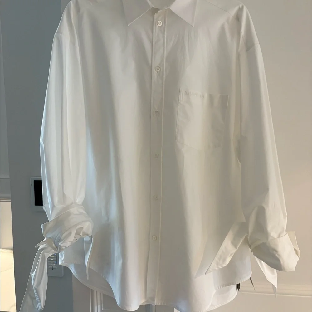 Balenciaga Knotted Cuff Blouse NWT - Picture 11 of 13